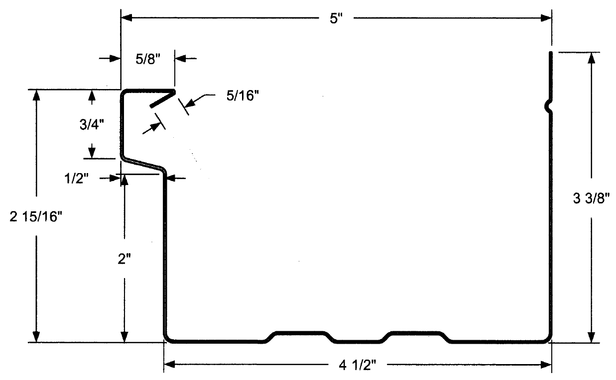 5" Box cross-section diagram