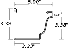 5" K-Style cross-section diagram