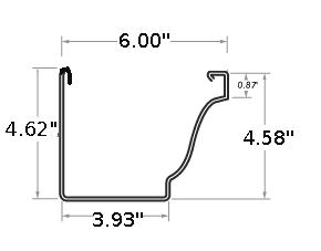 6" K-Style cross-section diagram