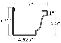 7" K-Style cross-section diagram